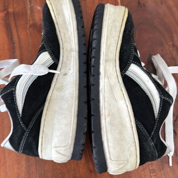 Vintage 90s Candies Platform Suede Lace Up Sneakers Black & White Size 7.5 - Picture 12 of 13
